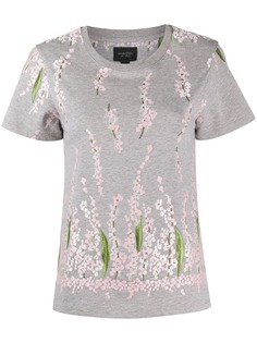 Giambattista Valli футболка с цветочной вышивкой