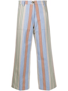 Etro укороченные брюки в полоску