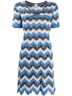 M Missoni трикотажное платье с узором зигзаг