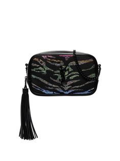 Saint Laurent мини-сумка Lou с блестками