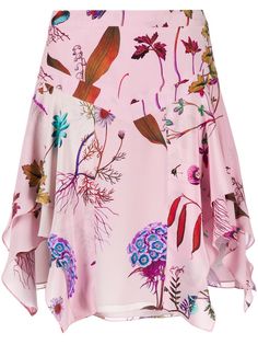 Stella McCartney юбка с принтом и драпировкой