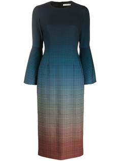 Mary Katrantzou платье в клетку с эффектом омбре