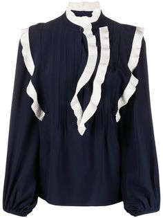 Chloé блузка с оборками