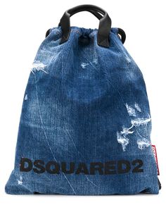 Dsquared2 джинсовый рюкзак с эффектом потертости