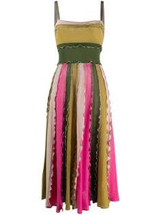 RedValentino трикотажное платье миди в стиле колор-блок