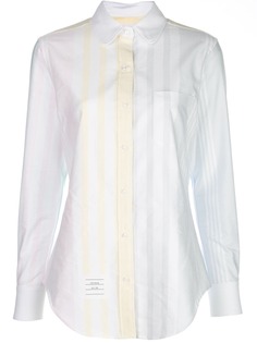 Thom Browne полосатая рубашка с нашивкой-логотипом