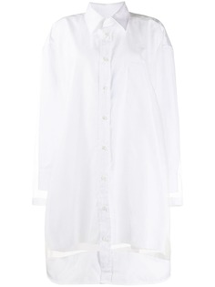 Maison Margiela платье-рубашка с прозрачными вставками
