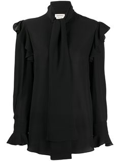 Alexander McQueen блузка с оборками