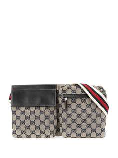 Gucci Pre-Owned поясная сумка Shelly Line с узором GG Supreme