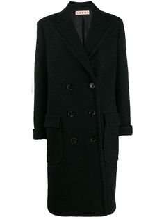 Marni двубортное фактурное пальто