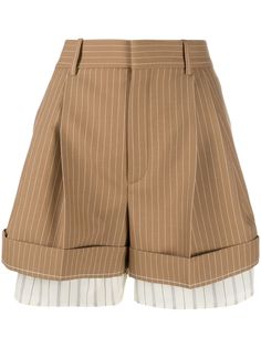Chloé шорты в тонкую полоску с завышенной талией