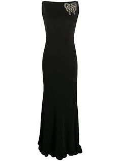 Alexander McQueen платье макси с кристаллами