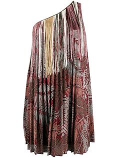 Missoni плиссированное платье мини с бахромой