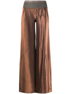 Rick Owens Lilies брюки широкого кроя с эффектом металлик