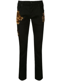 Dolce & Gabbana джинсы скинни с цветочным декором