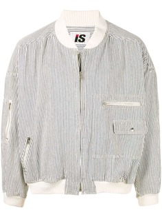 Issey Miyake Pre-Owned бомбер Sports Line 1980-х годов в полоску