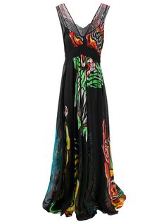Moschino вечернее платье с принтом