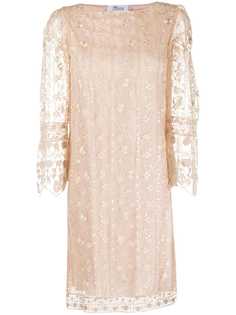 Blumarine платье мини с цветочной вышивкой