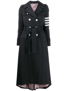 Thom Browne пальто асимметричного кроя с полосками