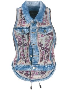 Dsquared2 джинсовый жилет со вставками