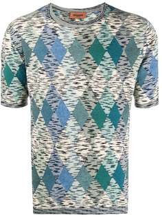 Missoni джемпер с короткими рукавами и узором аргайл