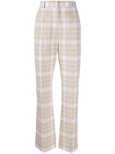 Mm6 Maison Margiela брюки строгого кроя в клетку