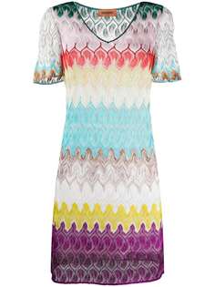 Missoni трикотажное платье с рукавами-колокол