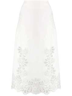 Ermanno Scervino юбка миди с кружевом