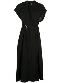 Proenza Schouler длинное платье с запахом и пряжкой
