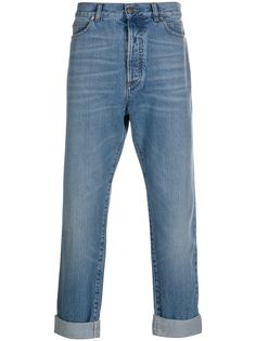 Balmain брюки прямого кроя с подворотами
