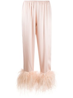 Gilda & Pearl брюки Mia с отделкой перьями