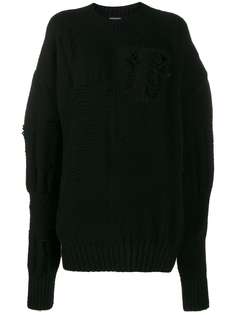 Ann Demeulemeester джемпер с эффектом потертости