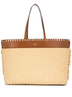 Valentino сумка-тоут Valentino Garavani Rockstud из рафии