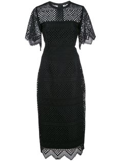Carolina Herrera платье миди в технике кроше