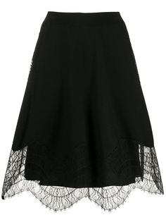 Givenchy юбка А-силуэта с кружевом