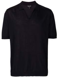 Giorgio Armani рубашка-поло с открытым воротником