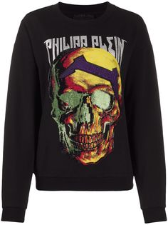 Philipp Plein толстовка с декором Skull