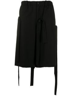 Yohji Yamamoto шорты со съемными ремешками