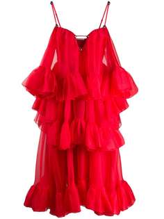 Christopher Kane платье из органзы с оборками