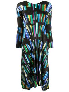 Pleats Please Issey Miyake платье свободного кроя с геометричным принтом