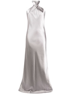 Galvan платье Eve с эффектом металлик