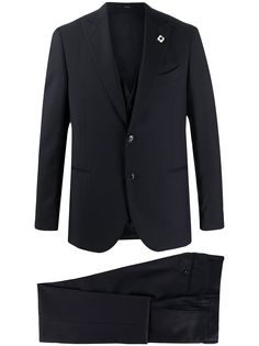 Lardini костюм-тройка с однобортным пиджаком