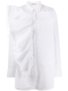 Nina Ricci рубашка оверсайз с оборками