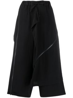 Yohji Yamamoto многослойные укороченные брюки