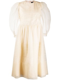 Simone Rocha платье-трапеция со вставкой из тюля