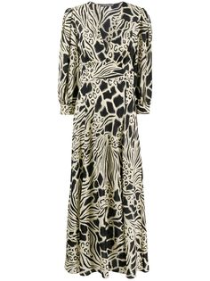 Alberta Ferretti платье в стиле ампир с абстрактным принтом