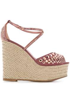 Le Silla studded wedge heel sandals