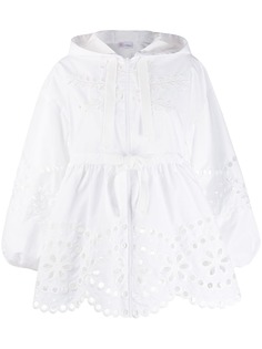 RedValentino куртка с капюшоном и английской вышивкой