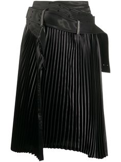Junya Watanabe плиссированная юбка асимметричного кроя
