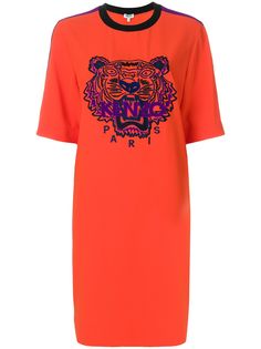 Kenzo креповое платье Tiger
